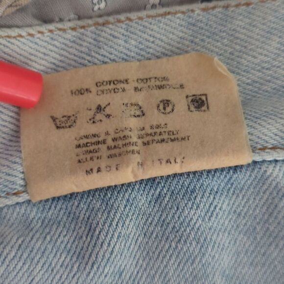 Vintage‎ Observer floral embroidered jean shorts made in Italy - Picture 4 of 11